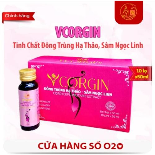 Tinh Chất Đông Trùng Hạ Thảo, Sâm Ngọc Linh - VCORGIN 10 lọ